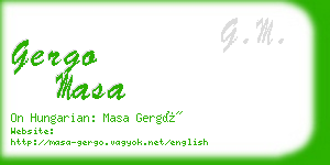 gergo masa business card